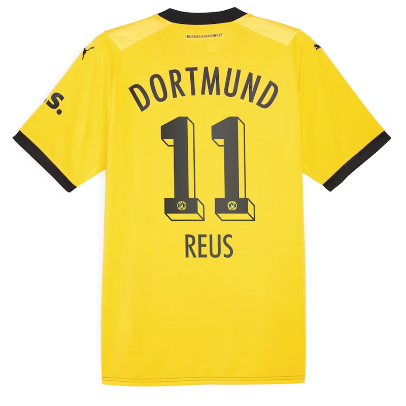 Borussia Dortmund Home Puma Shirt 2023-24 with Jersey Reus 11 printing - Yellow