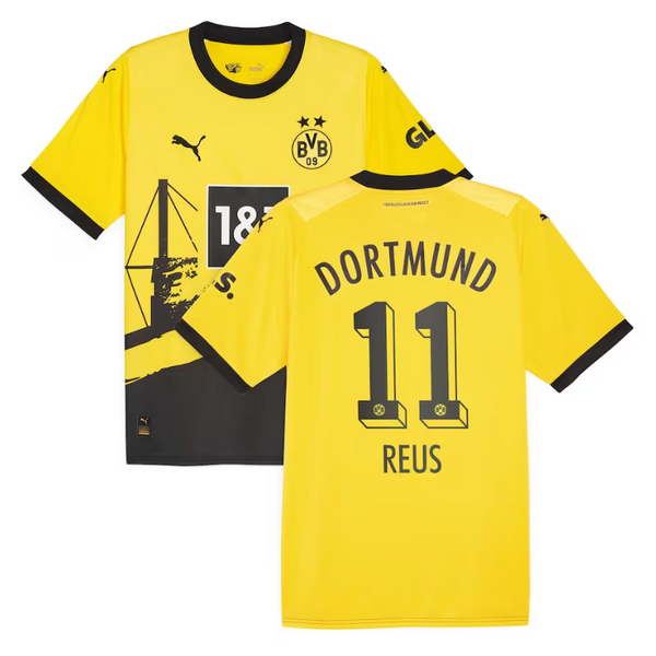 Borussia Dortmund Home Shirt 2023-24 with Jersey Reus 11 printing - Yellow - Jersey Teams World