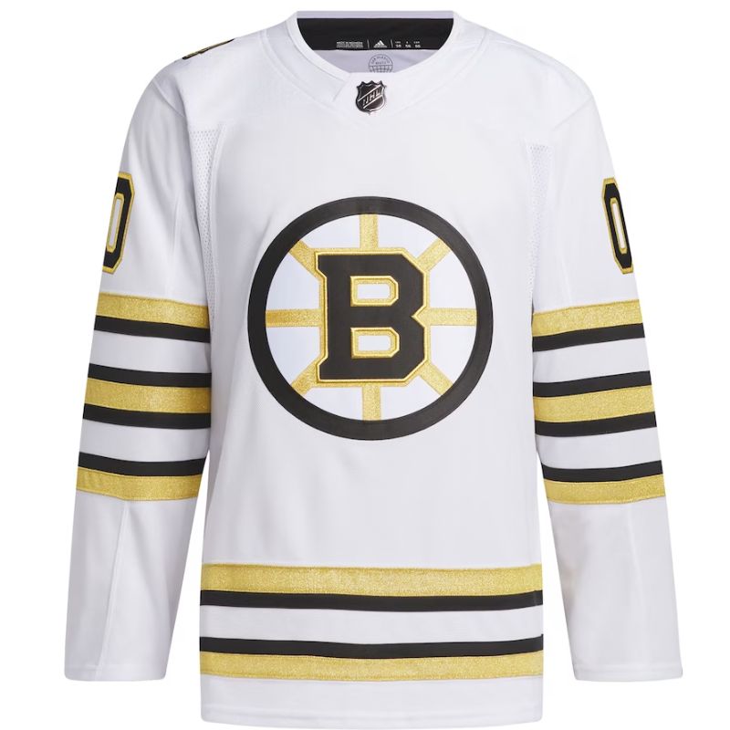 Boston Bruins 100th Anniversary Custom Jersey White