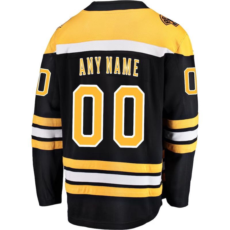 Boston Bruins Home Breakaway Custom Jersey Black