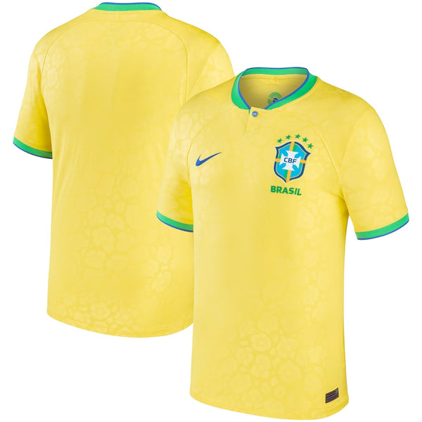 Brazil National Team 2022/23 Home Breathe Stadium  customized Jersey - 2022 Qatar World Cup Unisex - yellow