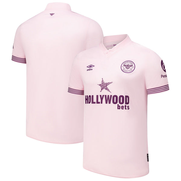 Brentford FC Umbro 2024/25 Away Custom Jersey - Pink