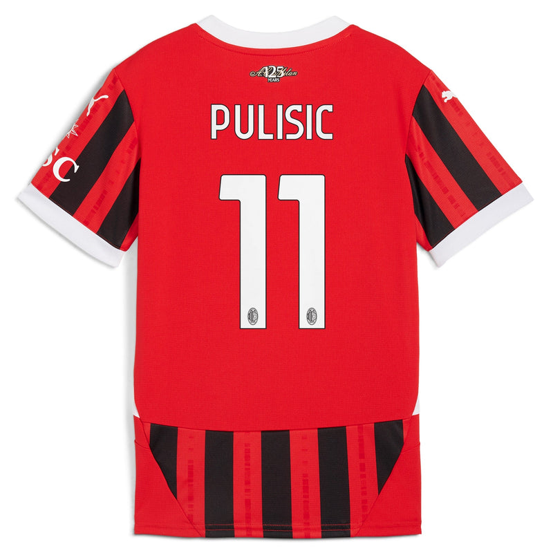 Christian Pulisic AC Milan Puma 2024/25 Home Player Jersey - Red