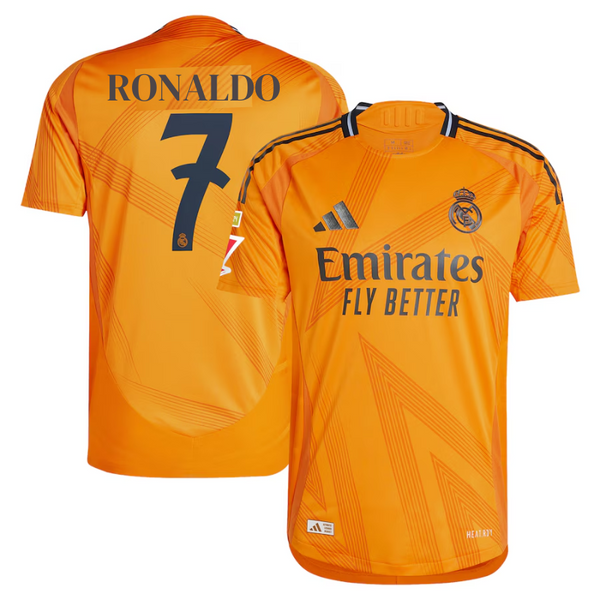 Cristiano Ronaldo 7 Real Madrid adidas 2024/25 Away Jersey - Orange