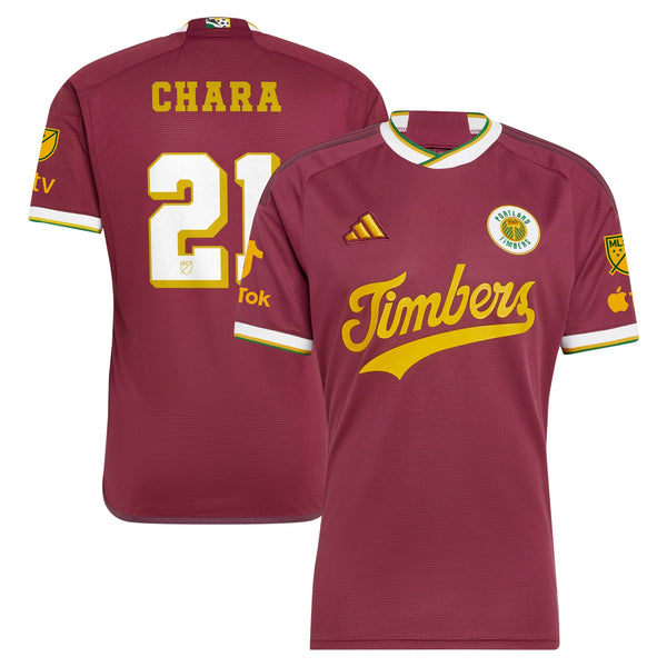 Diego Chara Portland Timbers adidas 2024 Archive Jersey - Red