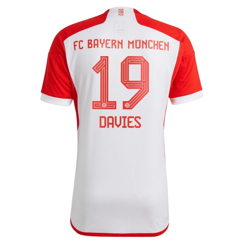 Alphonso Davies Bayern Munich Shirt 2023/24 Home Jersey - White