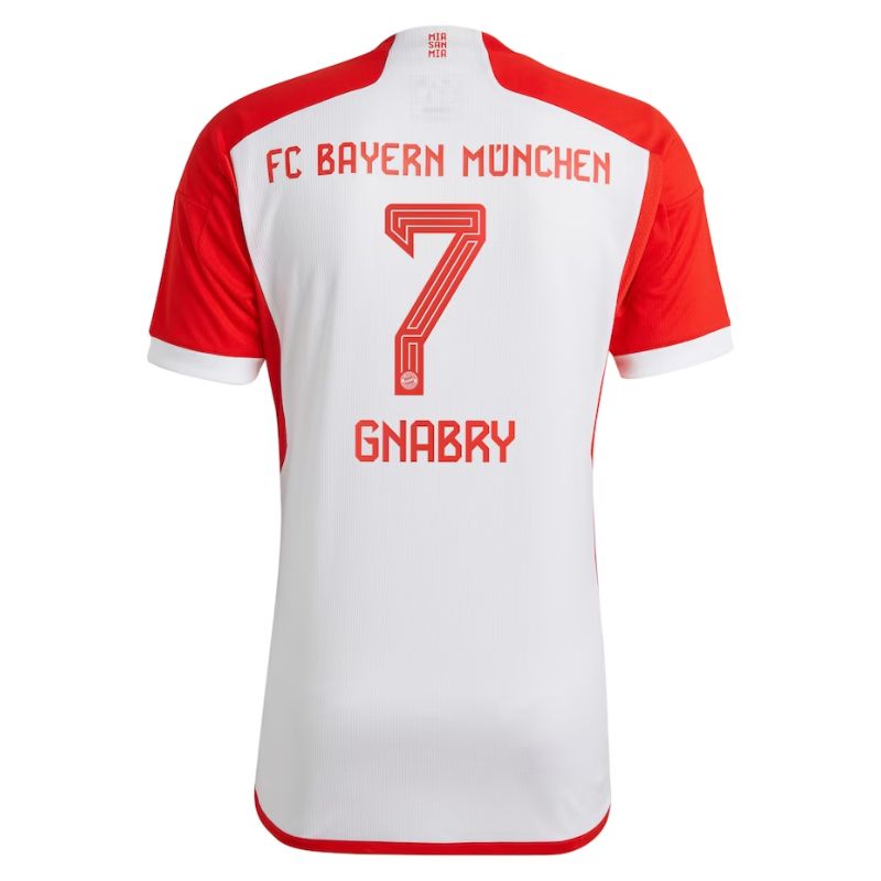 Serge Gnabry Bayern Munich Shirt 2023/24 Home Jersey - White