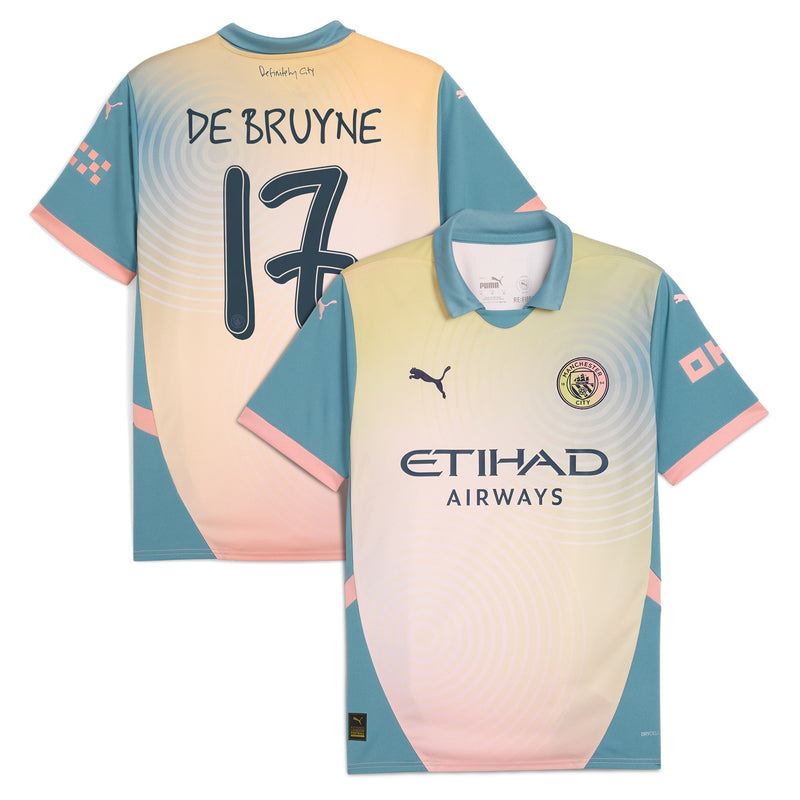 Kevin De Bruyne Manchester City Puma 2024/25 Fourth Player Jersey - Blue