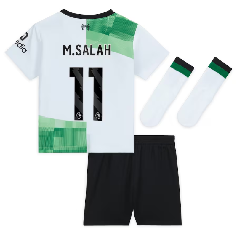 Mohamed Salah Liverpool Nike 2023/24 Away Kids Player Jersey - White