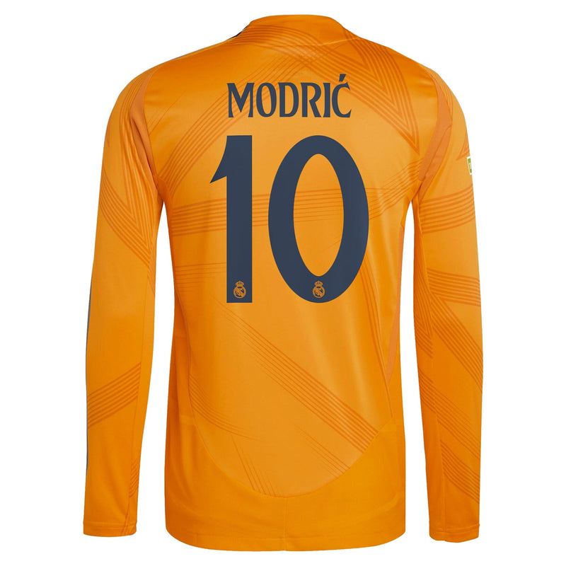 Luka Modric Real Madrid adidas 2024/25 Away Long Sleeve Player Jersey - Orange