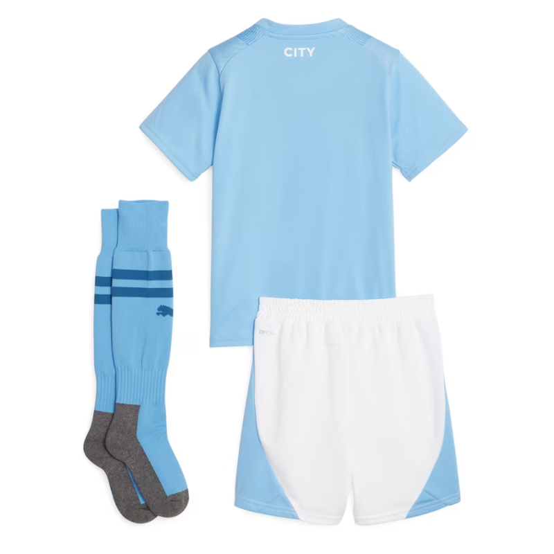 Manchester City Home Puma Kids 2023-24 Custom Jersey - Blue