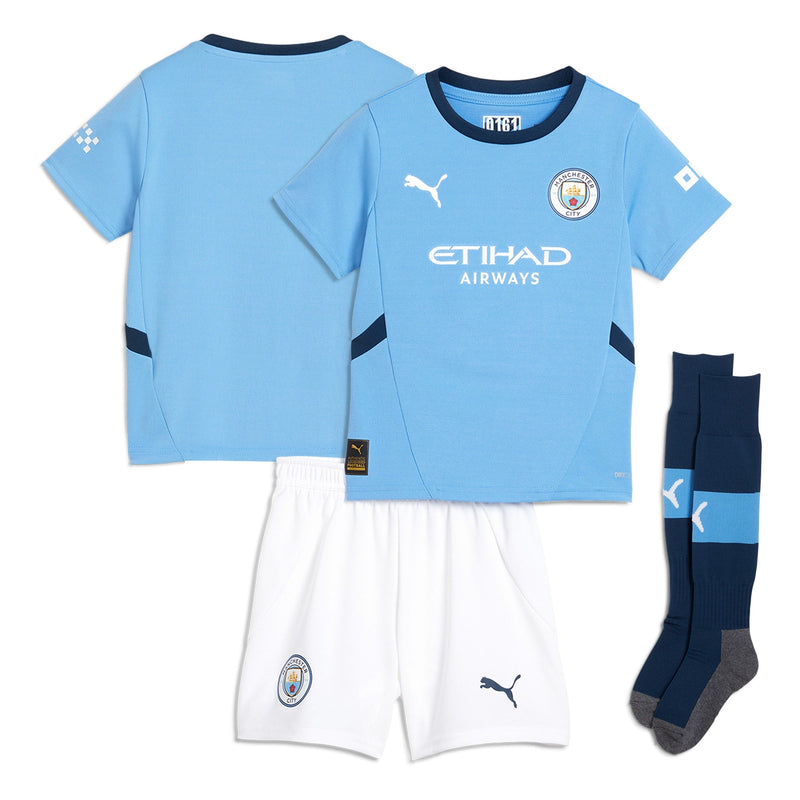 Manchester City Puma Home Minikit 2024-25 Kids Custom Jersey