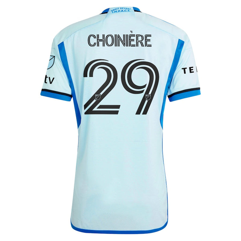 Mathieu Choinière CF Montreal adidas 2024 La Main Player Jersey – Light Blue