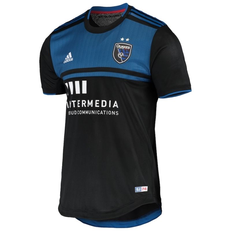 Men's 2021-22 San Jose Earthquakes Home Black Authentic Custom Jersey