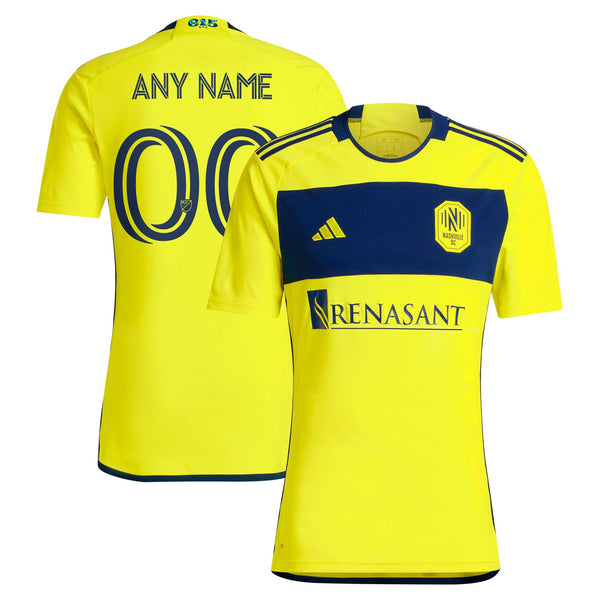 Nashville SC adidas 2024 The 615 Kit Custom Jersey - Yellow