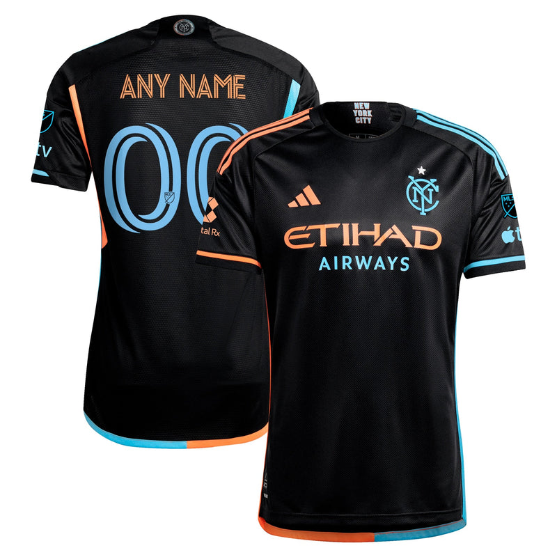 New York City FC adidas 2024 24/7 Kit Custom Jersey – Black