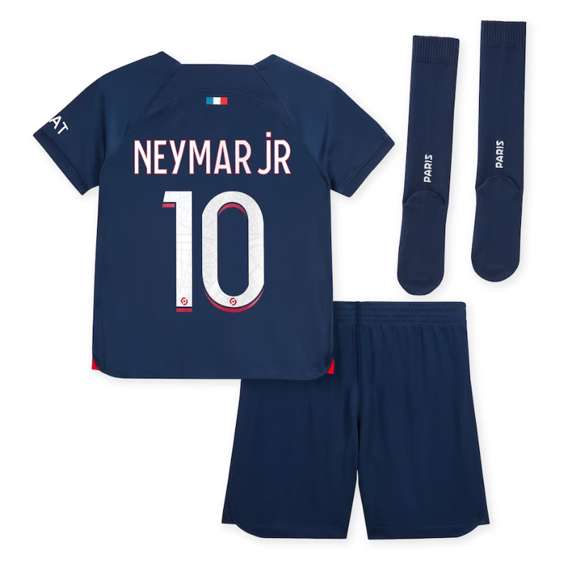 Paris Saint-Germain Nike Home Stadium Kit 2023-24 - Little Kids with Neymar Jr 10 printing Jersey