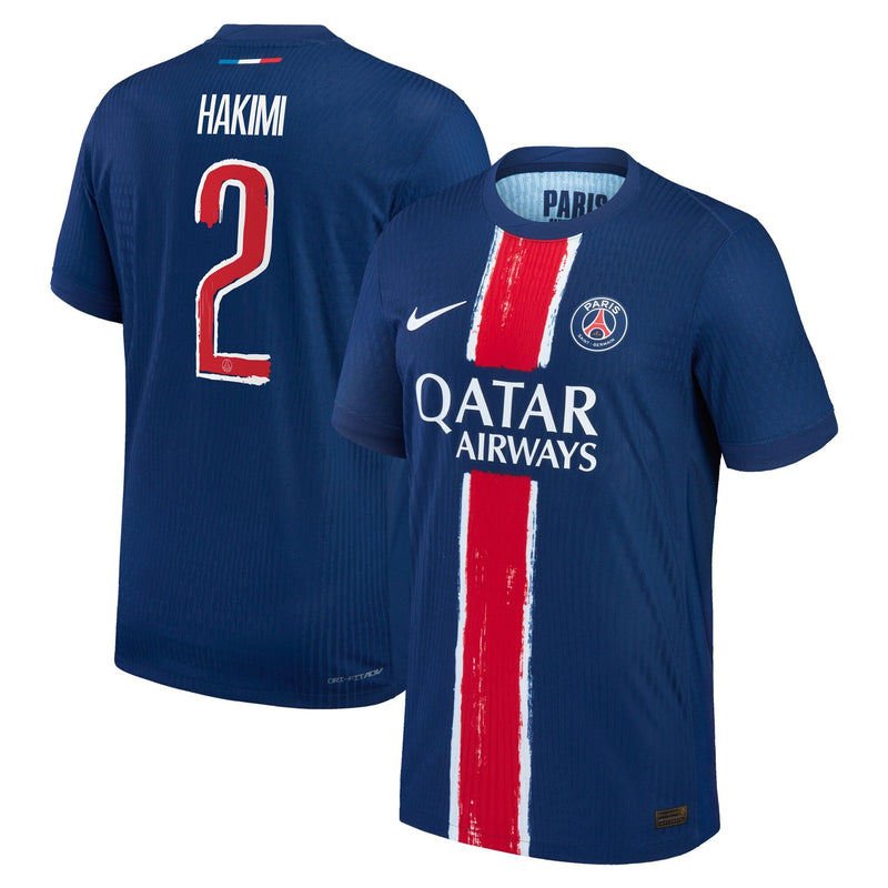 Paris Saint-Germain Dri-FIT ADV Home Match Jersey 2024-25 with Cup printing Hakimi 2 - Blue