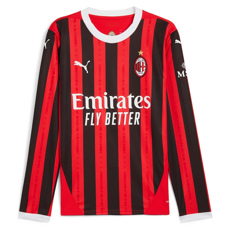 Rafael Leão AC Milan Puma 2024/25 Home Long Sleeve Player Jersey - Red