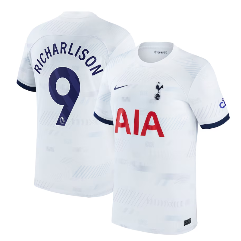 Richarlison 9 Tottenham Hotspur Home Shirt 2023/24 Player Jersey - White