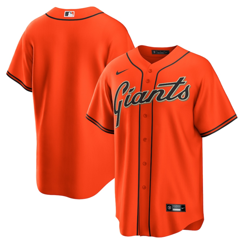 San Francisco Giants Orange Alternate Team Custom Jersey All Players