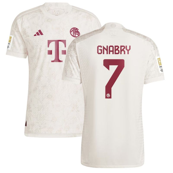 Serge Gnabry Player Bayern Munich Shirt 2023/24 Third Jersey - White