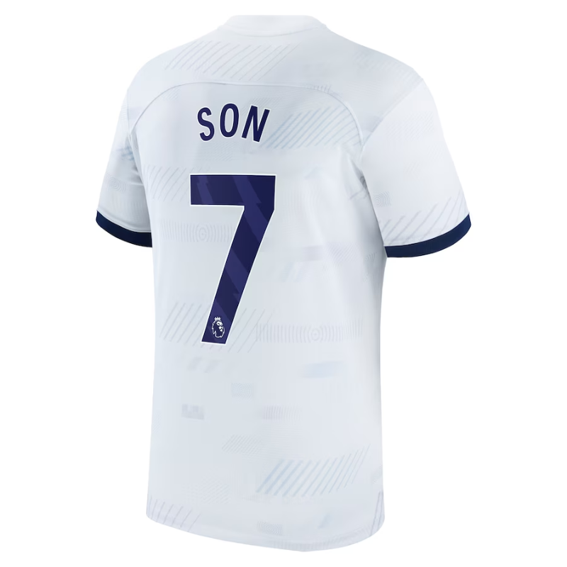 Son Heung-min 7 Tottenham Hotspur Shirt Home 2023/24 Player Jersey - White