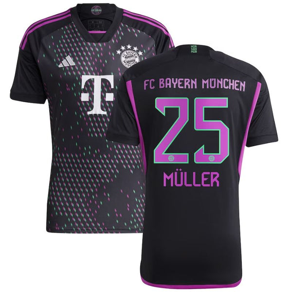 Thomas Müller Bayern Munich Shirt 2023/24 Away Player Jersey - Black