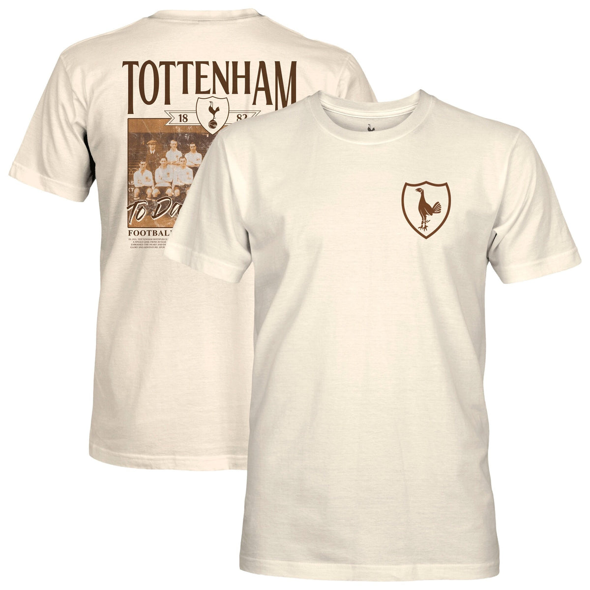 Tottenham Hotspur 1863FC Vintage Photo T-Shirt – Cream