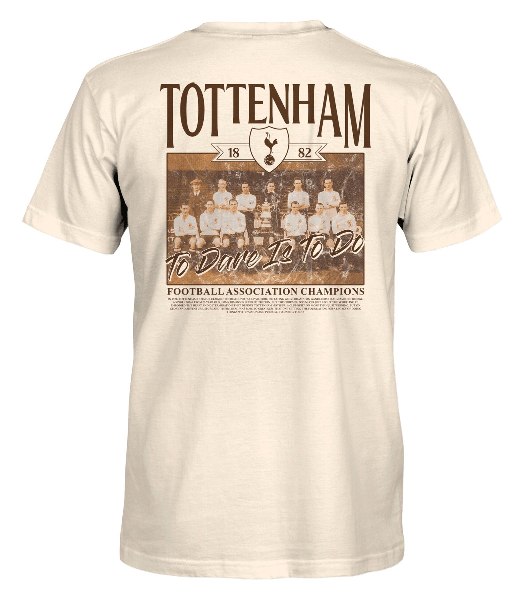Tottenham Hotspur 1863FC Vintage Photo T-Shirt – Cream