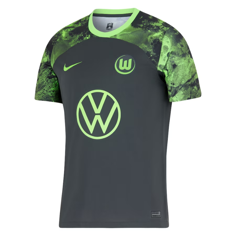 VfL Wolfsburg Away Stadium Nike Shirt 2023-24 Custom Jersey - Black