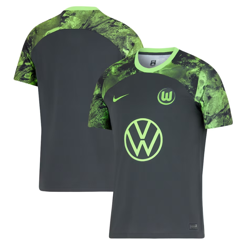 VfL Wolfsburg Away Stadium Nike Shirt 2023-24 Custom Jersey - Black