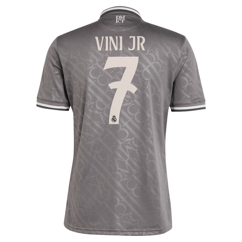 Vini Jr. Real Madrid adidas 2024/25 Third Player Jersey - Charcoal