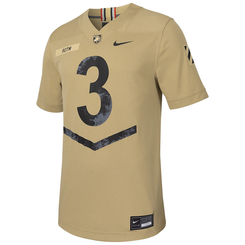 #3 Army Black Knights Nike 2023 Rivalry Collection Untouchable Football Replica Jersey - Tan