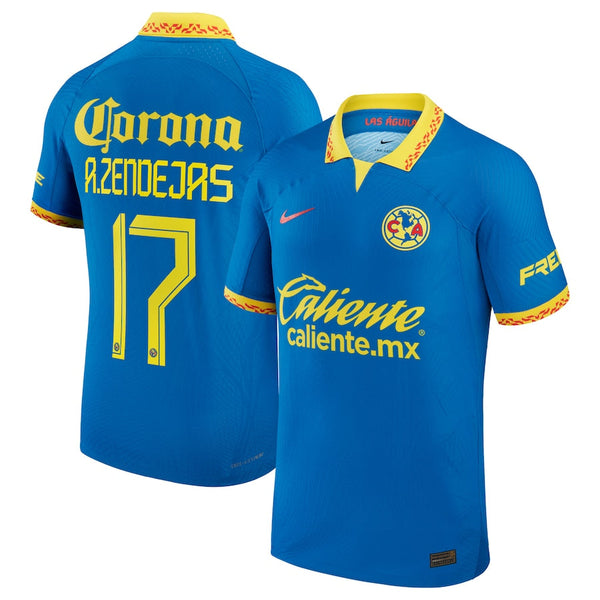 Alejandro Zendejas Club America Nike Away 2023/24 Authentic Jersey - Blue