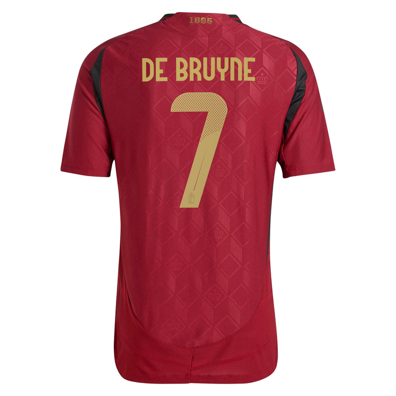 Kevin De Bruyne Belgium National Team adidas 2024 Home Player Jersey - Burgundy