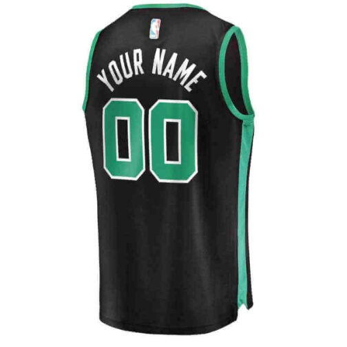 Boston Celtics  2021/22 Custom  Jersey - Black - Image 3