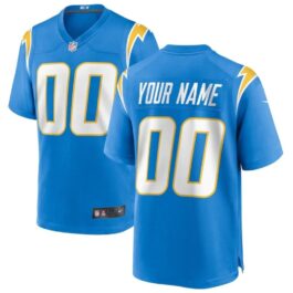 Los Angeles Chargers 202122 Custom Jersey – Blue