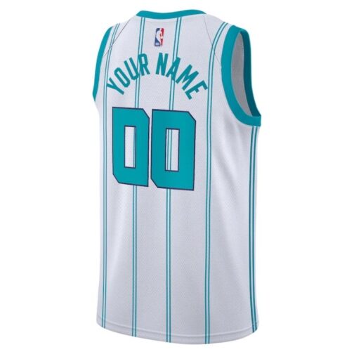 Charlotte Hornets Custom Jersey - White - Image 3