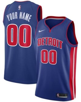 Detroit Pistons Custom Jersey – Blue