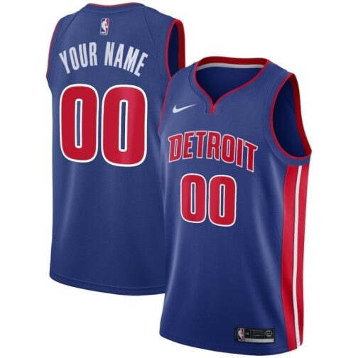 Detroit Pistons Custom Jersey - Blue