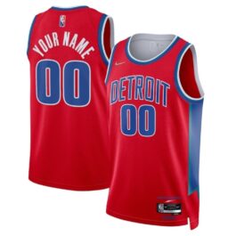 Detroit Pistons Custom Jersey – Red
