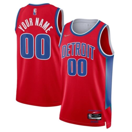 Detroit Pistons Custom Jersey - Red