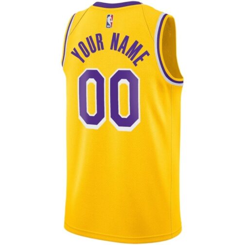 Los Angeles Lakers Custom Jersey 2022-23 with printing - Image 2