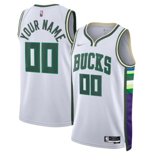 Milwaukee Bucks White 2021/22 Swingman Custom Jersey - City Edition