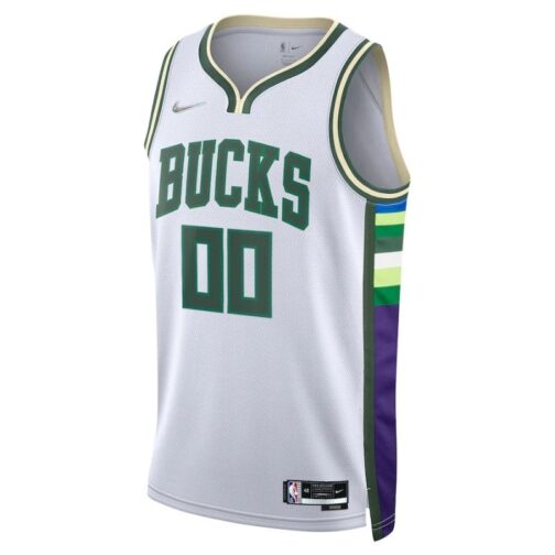 Milwaukee Bucks White 2021/22 Swingman Custom Jersey - City Edition - Image 2
