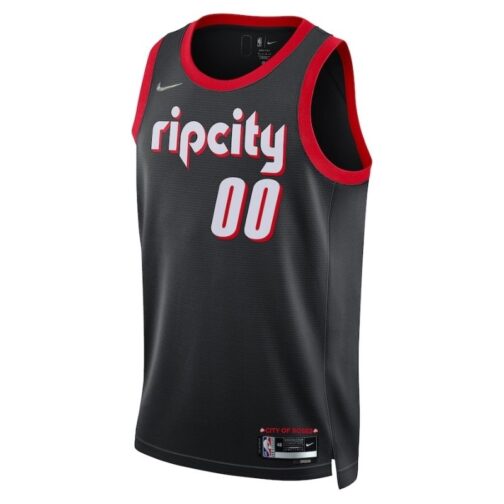 All Player’s  Portland Trail Blazers 2021/22 Swingman Jersey - Black - Image 3