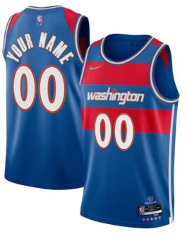 Washington Wizards Royal 2021/22 Swingman Custom Jersey – City Edition