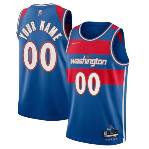 Washington Wizards Royal 2021/22 Swingman Custom Jersey - City Edition