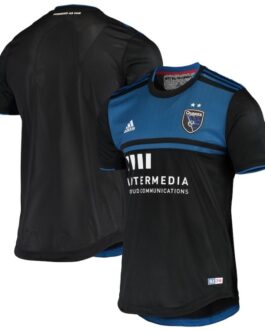 2021-22 San Jose Earthquakes Home Black Authentic Custom Jersey